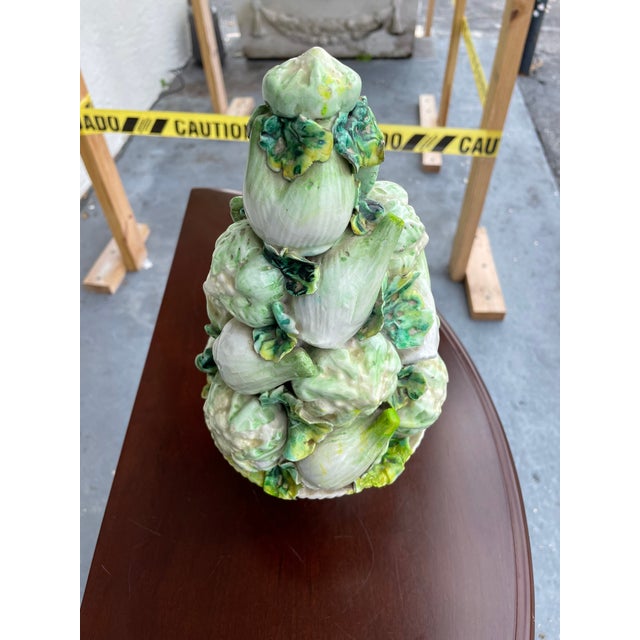 1960s Vintage Ceramic Vegetable Topiary Centerpiece For Sale - Image 5 of 6