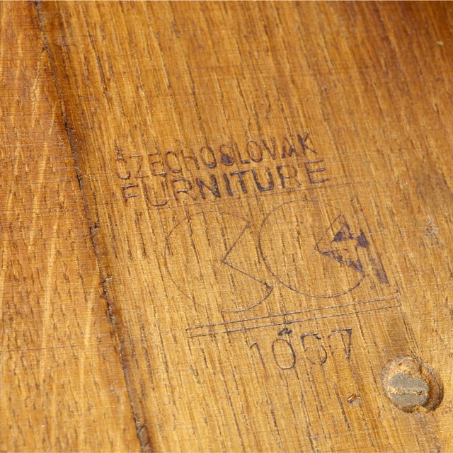 1950s Light Oak Vanity by Ton For Sale - Image 9 of 9