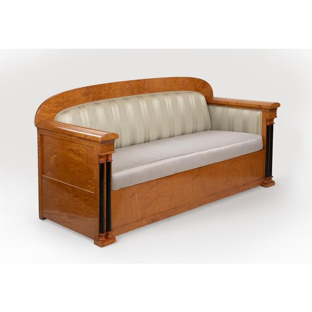Biedermeier Birch Root Veneer Sofa, Austria, 1830s For Sale - Image 5 of 9