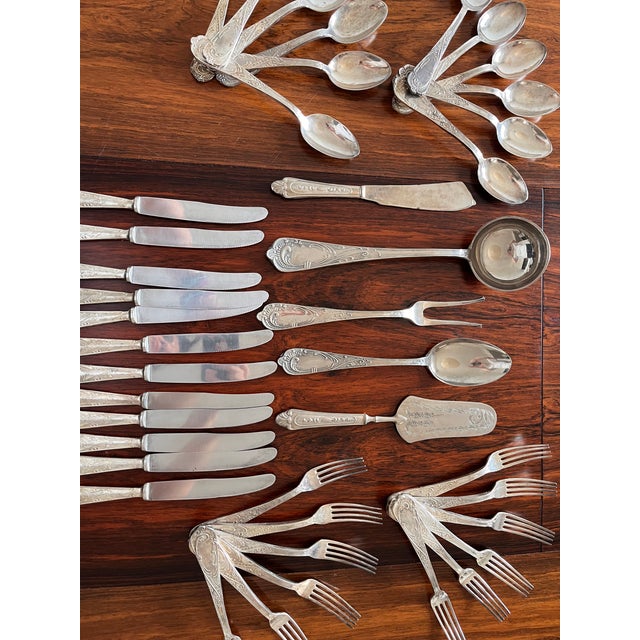 1920s 800 Silver Cutlery Set, 1920s, Set of 51 For Sale - Image 5 of 10