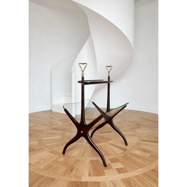 Wood Vintage Italian Magazine Rack and Bar by Cesare Lacca, 1950 For Sale - Image 7 of 7