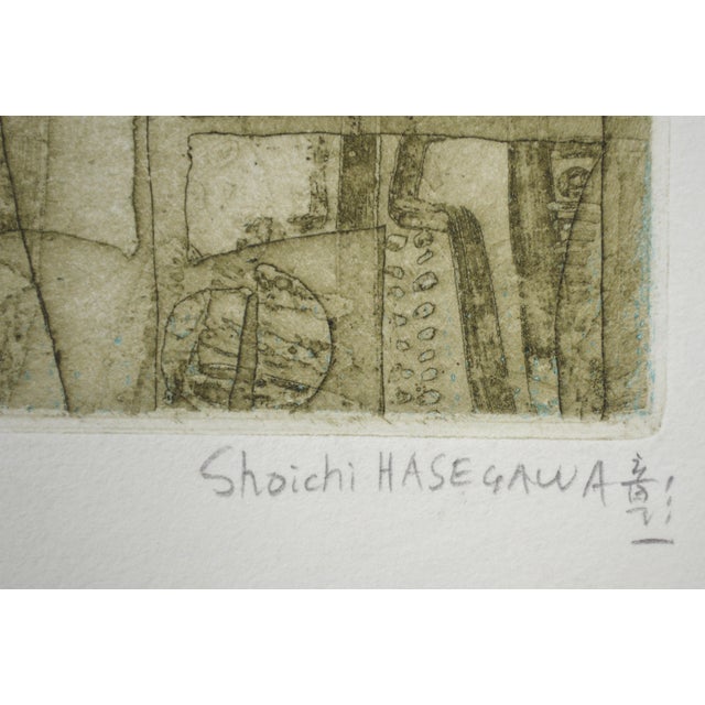 Japanese Mid 20th Century Shoichi Hasegawa Original Etching Signed Ap For Sale - Image 3 of 7