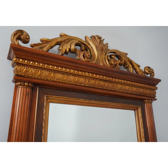 1990s Maitland Smith Attributed Large Floor Standing Pier Mirror For Sale - Image 5 of 10