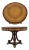 Maitland Smith Round Mahogany Leather Top Center Table For Sale
