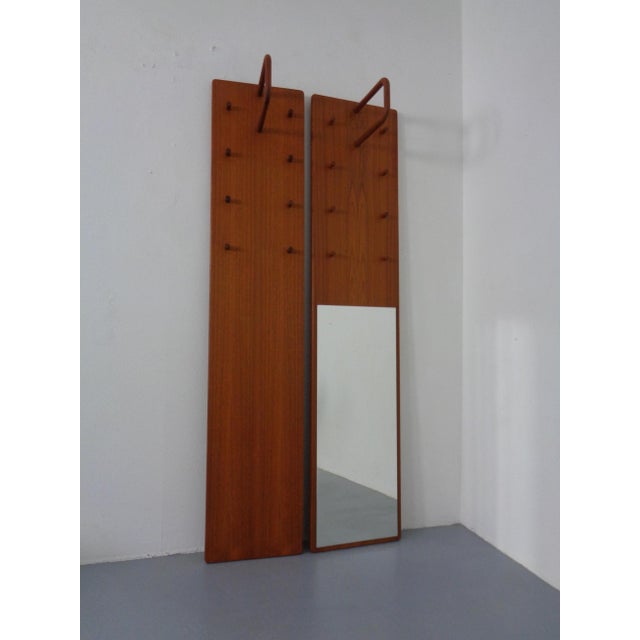 Large Teak Wardrobe with Mirror by Kai Kristiansen for Vildbjerg Møbelfabrik, Denmark, 1960s, Set of 2 For Sale - Image 4 of 16