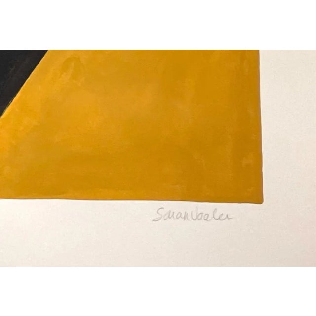 Contemporary Original Geometric Cobalt Blue and Black Abstract Painting For Sale - Image 4 of 5