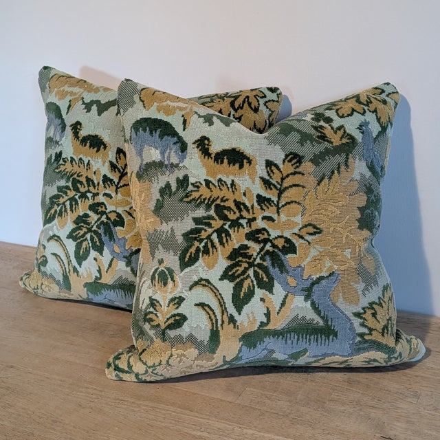 Not Yet Made - Made To Order Scalamandre Tails Tale 20" Pillows in Forest - Pair of 2 For Sale - Image 5 of 9