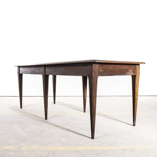 Brown Vintage Rectangular Oak Dining Table, 1940s For Sale - Image 8 of 11