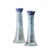 Early 21st Century Japanese Stelo Candle Holders in Blue Raku Ceramic from Laab Milano, Set of 2 For Sale - Image 5 of 5