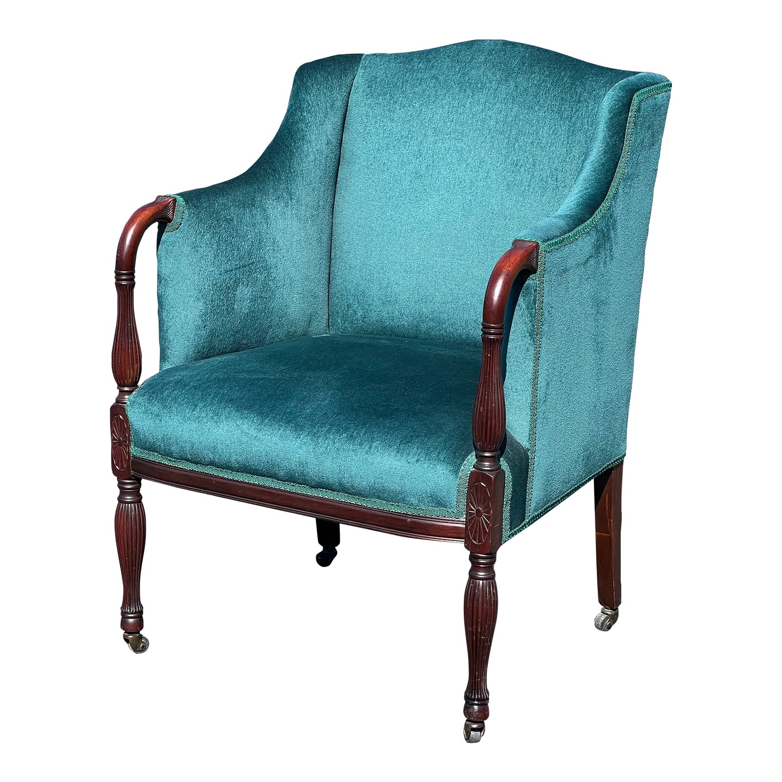 Antique English Regency Upholstered Living Room Chair, Circa 1820 ...