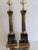 Hollywood Regency Vintage Mid Century Portora Black Marble and Brass Table Lamps, a Pair For Sale - Image 3 of 7