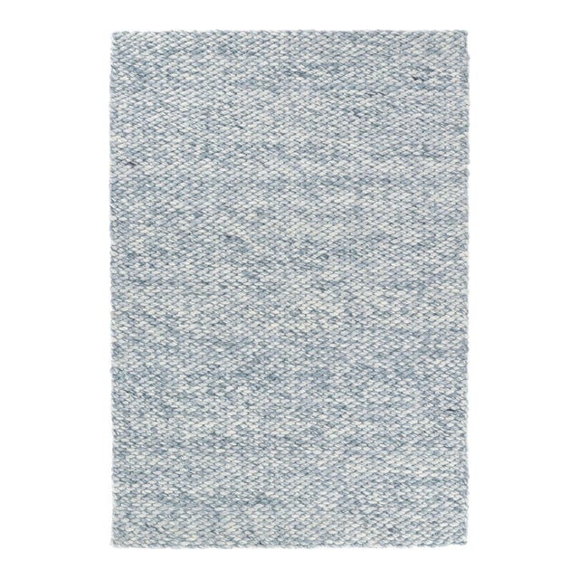 Dash & Albert by Annie Selke Loggia Sky Woven Wool Rug, 2' x 3' For Sale