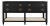 Matthew Izzo Home Richmond Black Oak Four Drawer Console Table With Caned Open Shelf and Brass Drawer Pulls For Sale