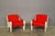 Set of Red Armchairs, 1970, in Very Good conditions. Designed 1970 to 1979