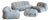 Soriana Living Room Set by Afra and Tobia Scarpa for Cassina, Set of 4 For Sale