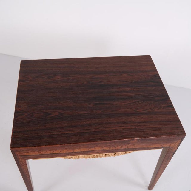 Severin Hansen Model 40 Rosewood Side Table by Severin Hansen for Haslev Møbelfabrik, 1960 For Sale - Image 4 of 11