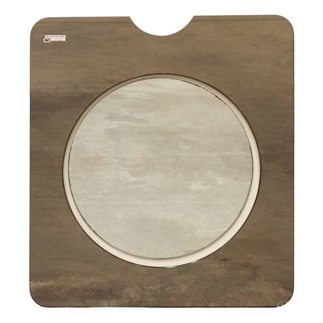 Copper Glass Wall Mirror by Giannobi, Italy, 1980s For Sale