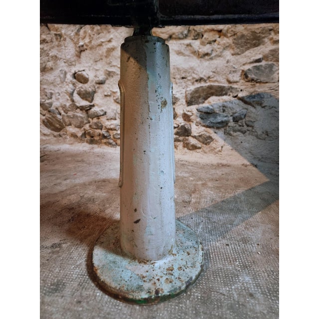 Mid-Century Industrial Bistro Table with Terrazzo Top, France, 1950s For Sale - Image 4 of 17