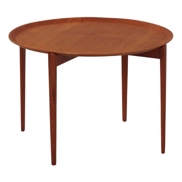 Round Coffee Table by Hans Olsen for Viskadalens Möbelindustri, 1960s For Sale