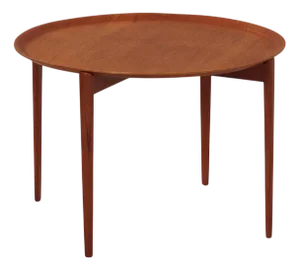 Round Coffee Table by Hans Olsen for Viskadalens Möbelindustri, 1960s