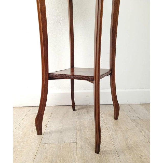 Art Nouveau Walnut Plant Stand, Circa 1900 For Sale In San Francisco - Image 6 of 7