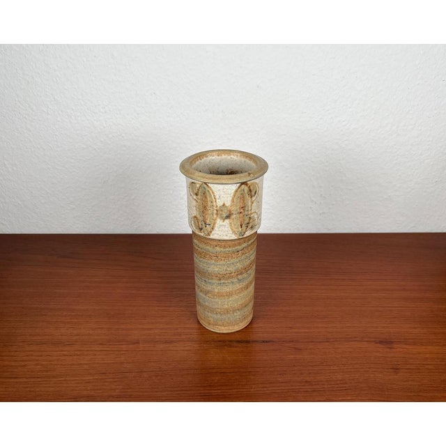 Ceramic Mid-Century Danish Studio Pottery Vase in Stoneware by Svend Aage Jensen for Søholm, 1960s For Sale - Image 7 of 15