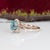 Metal 3.4Ct Cambodian Blue Zircon Ring With Natural Diamond Accents: Solid 14k Gold, Size 6.75 For Sale - Image 7 of 9