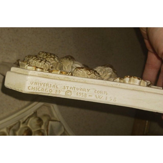 Vintage Mid-Century Modern wall plaques by Universal Statuary Corp, Chicago. Model W158, copyright 1958 — maker's mark and...