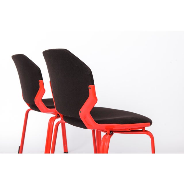 Metal Space Age Chairs by Hartmut Engel for Fröscher, 1980s, Set of 4 For Sale - Image 7 of 10