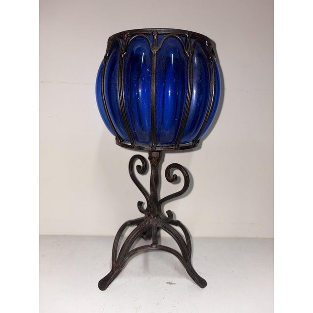 Vintage Submerged Glass Vase, 1920 For Sale - Image 3 of 9