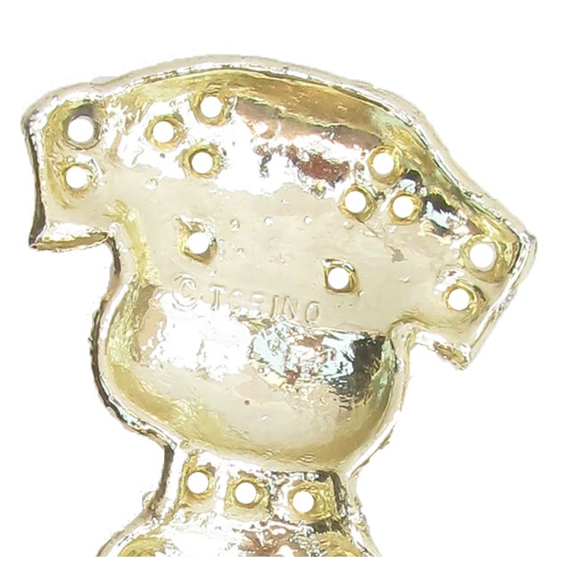 1970s Gold Puppy Earring Tree / Holder For Sale - Image 4 of 6