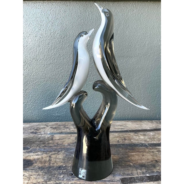 Mid-Century Modern Vintage Italian Murano Seguso Glass Birds For Sale - Image 3 of 12