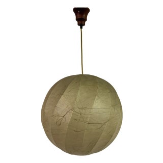 Mid-Century Modern Italian Round Cocoon Pendant Lamp, 1960s For Sale