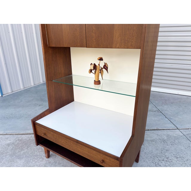 1960s Mid Century Walnut Bookcase by Kipp Stewart, Attributed For Sale - Image 12 of 13