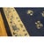 1900s Navy Blue Solid Floral Deco Antique Chinese Peking Knotted Room Size Rug For Sale - Image 4 of 10