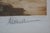 Antique French Paul Prud'homme Signed Coastal Stone Arch Lake Boat Etching 32" For Sale - Image 9 of 13