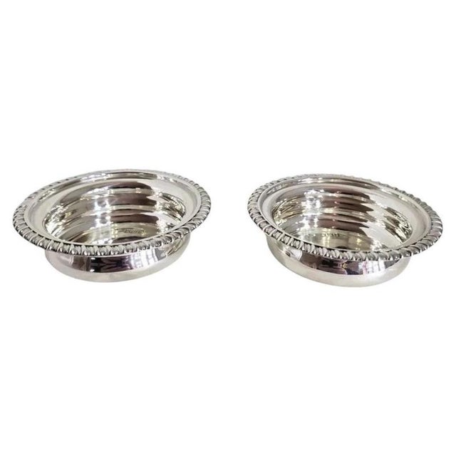 Antique Edwardian Sterling Silver Wine Glass Coasters, 1901, Set of 2 For Sale - Image 15 of 15