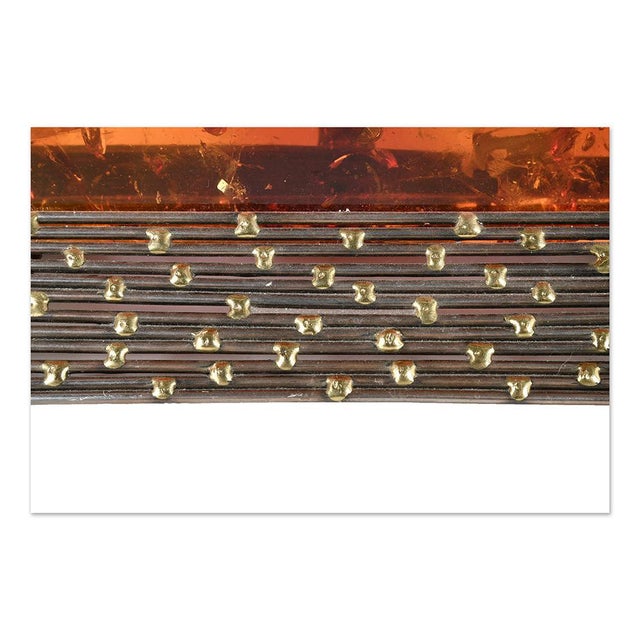 Henri Fernandez Fractal and Brass Resin Lamps by Henri Fernandez, Set of 2 For Sale - Image 4 of 6