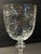 Antique 1930’s Rock Sharpe Crystal Stem Wine Glasses Paisley Pattern Set of 5 For Sale - Image 9 of 9