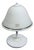Mushroom Table Lamp in Murano Glass and White Metal, 1970s For Sale