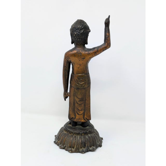 Early 19th Century Korean Baby Buddha Pointing to Heaven & Earth (C. 18th/19th Century) For Sale - Image 5 of 9