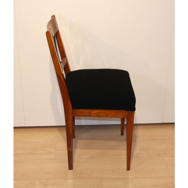 Early 19th Century Biedermeier Side Chair, Cherry Wood, South Germany, 1830s For Sale - Image 5 of 14