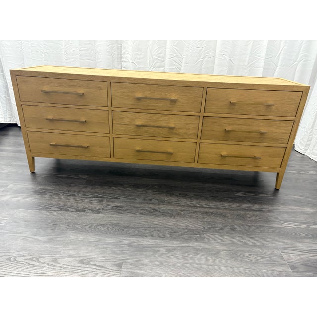 Rh French Contemporary 9-Drawer Dresser – Light Oak / Champagne For Sale - Image 13 of 16