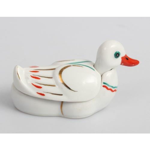 Porcelain Mustard Utensil Duck For Sale - Image 10 of 14