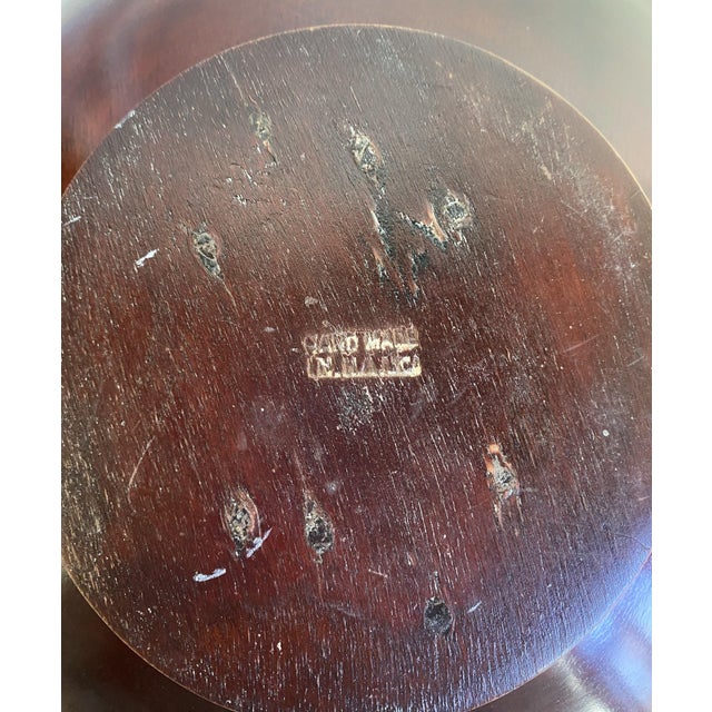 Oxblood Red Vintage Handmade Wooden Bowl For Sale - Image 8 of 8