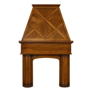 19th Century Architectural Fireplace in Wood For Sale