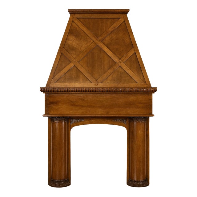 19th Century Architectural Fireplace in Wood For Sale