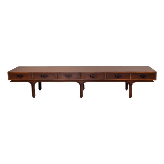 Model 512 Coffee Table with Drawers by Gianfranco Frattini for Bernini, 1960s For Sale