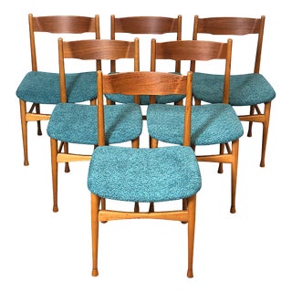 Vintage Chairs, Italy, 1960s, Set of 6 For Sale