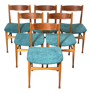 Vintage Chairs, Italy, 1960s, Set of 6
